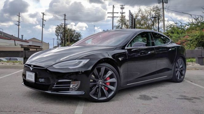 Tesla Model S P100D car range